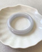 57.5mm Natural Myanmar Old Pit White Jadeite Jade Bangle Certifi